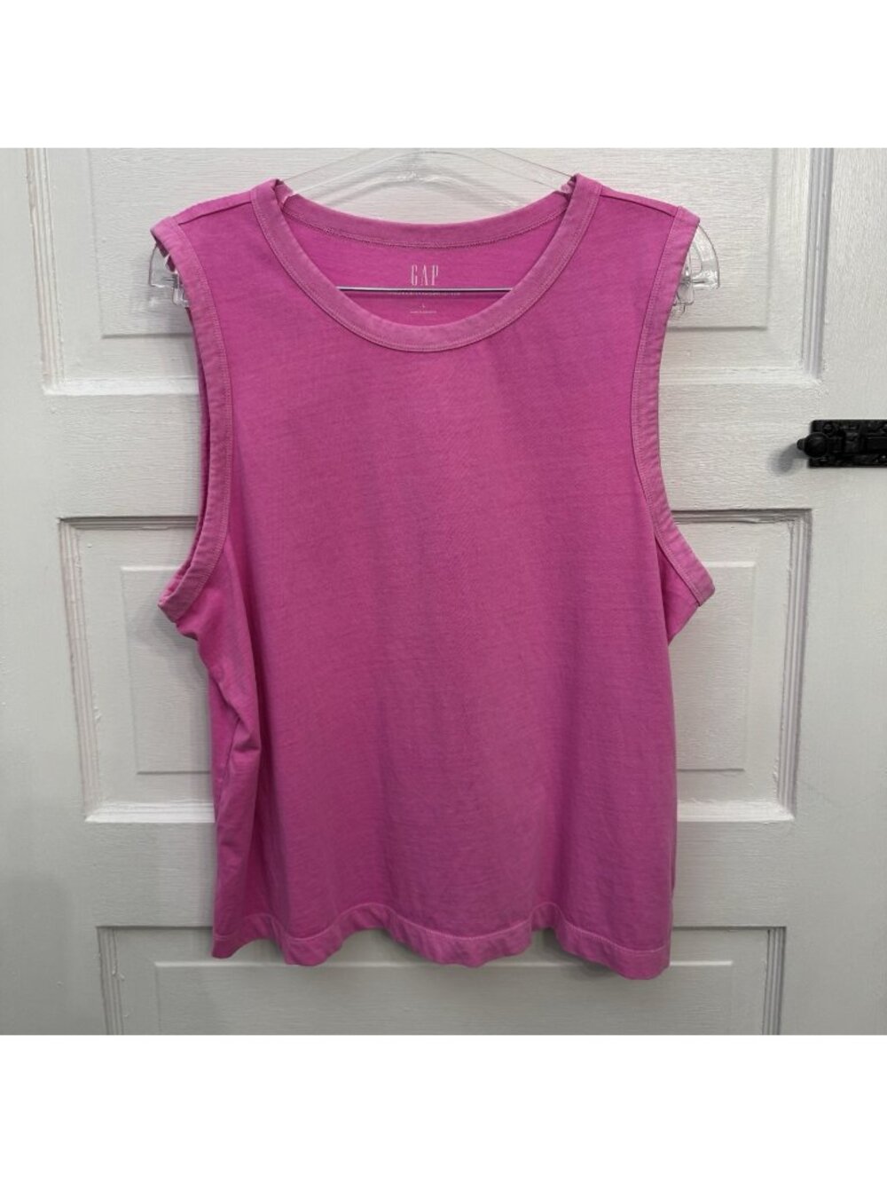 Gap Organic Cotton Vintage Shell Tank Top Women’s L Fuchsia Pink